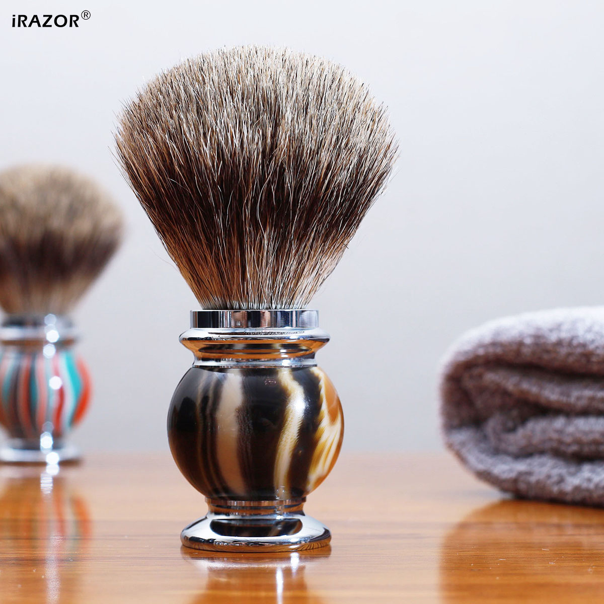 Men'S Grooming Essentials - iRAZOR Silvertip Rasierpinsel für Männer, ultraweicher,