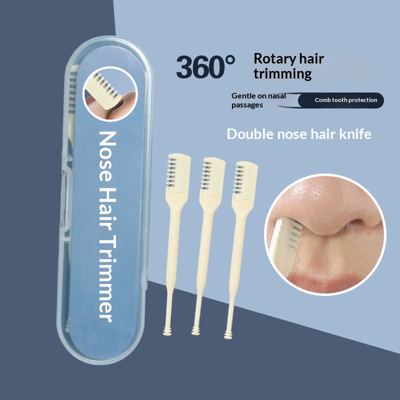 Men'S Grooming Hair Removal - Manueller Nasenhaarschneider mit Doppelkopf 360 °
