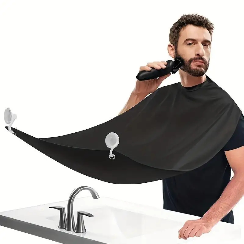 Men'S Grooming Mirror - Rasier-Haarauffangschürze für Männer, Pflegeschürze mit Spiegelabdeckung,
