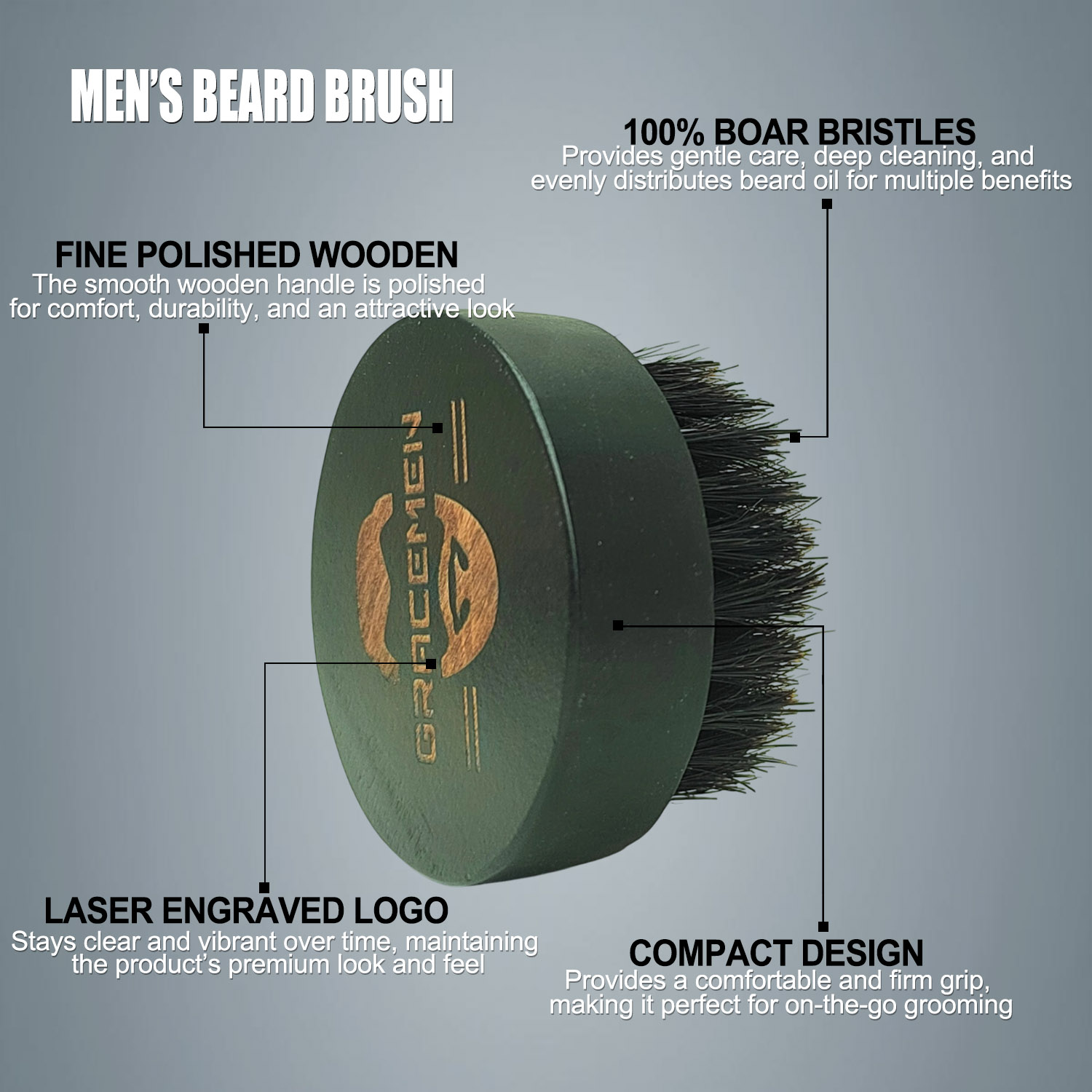 Runde Bartbürste für Männer –  – Men'S Grooming Essentials Bewertung und Preis