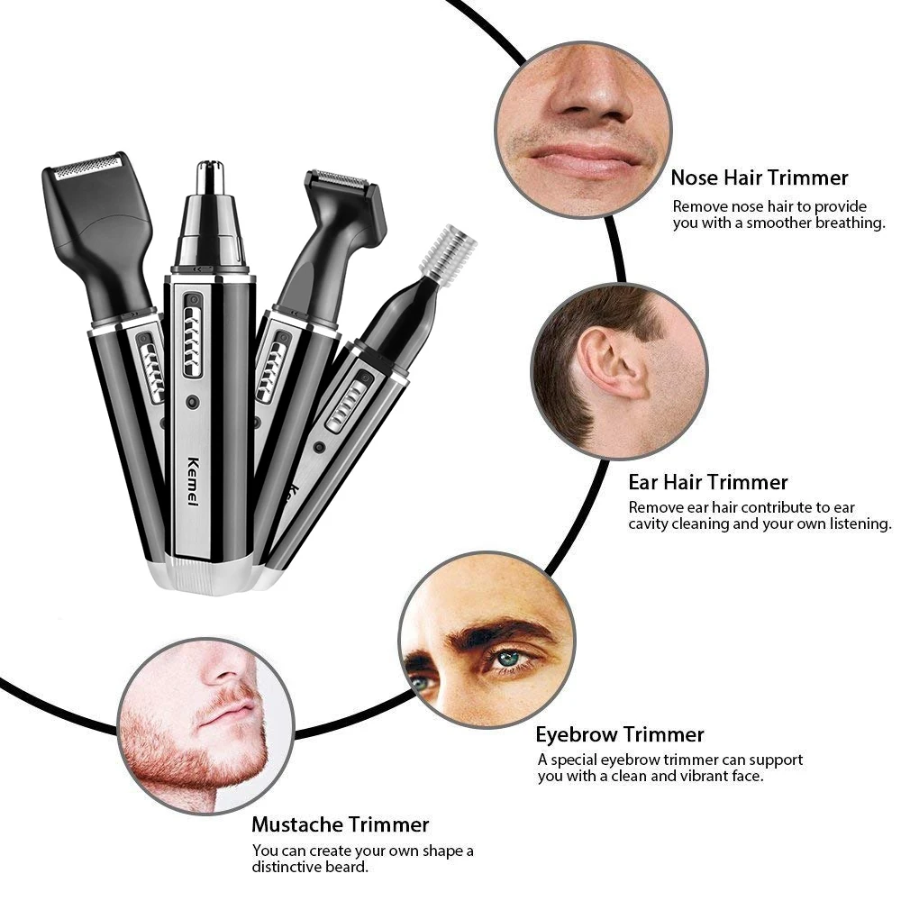 Kemei wiederaufladbarer elektr – Men'S Grooming Nose And Ear Bewertung und Preis
